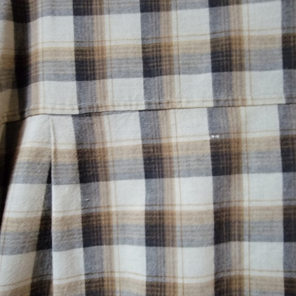 QUICKSILVER Salt Water Denim Long Sleeve Plaid button down Flannel Large - Picture 9 of 11